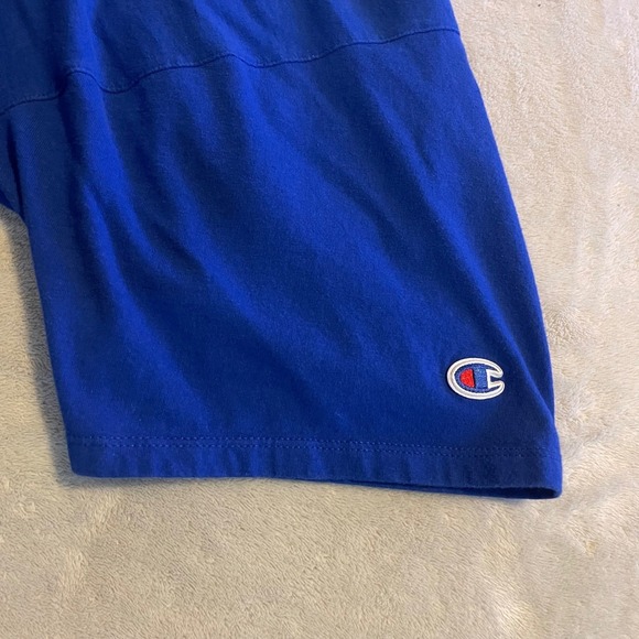 Champion Authentic Athleticwear Mens 2XL Blue Script Logo Graphic T-Shirt Gym - Picture 4 of 7